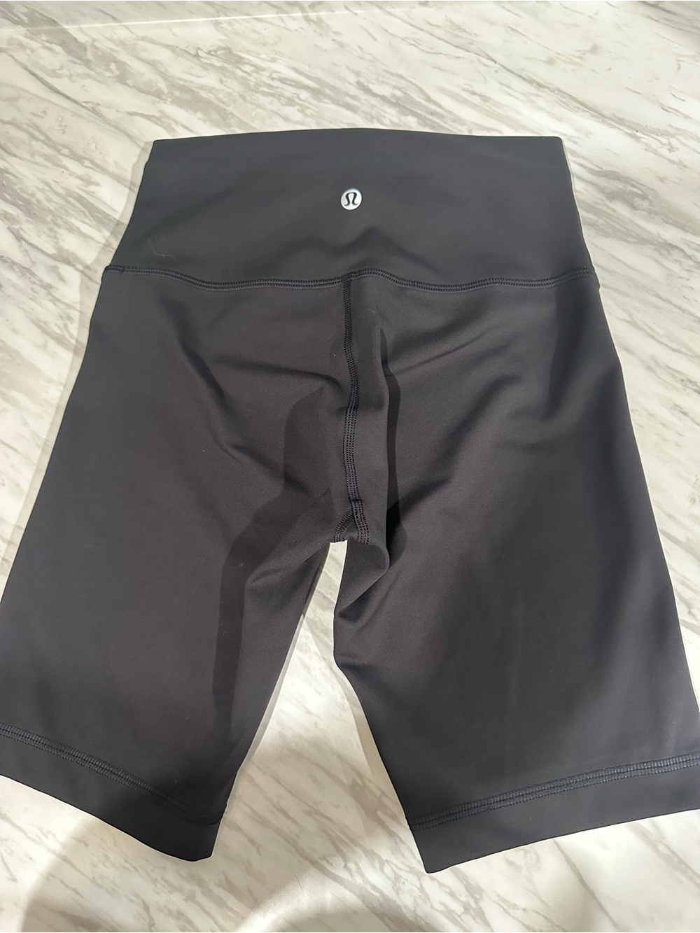 lululemon athletica Black High-Rise Bike Shorts with Logo